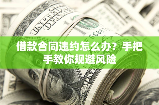 济南借款合同违约怎么办？手把手教你规避风险