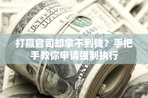 济南打赢官司却拿不到钱？手把手教你申请强制执行
