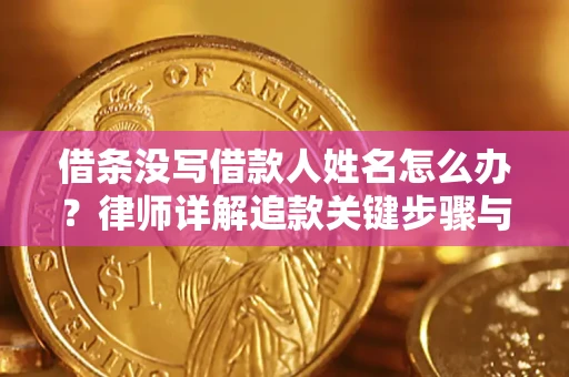 济南借条没写借款人姓名怎么办？律师详解追款关键步骤与证据链构建