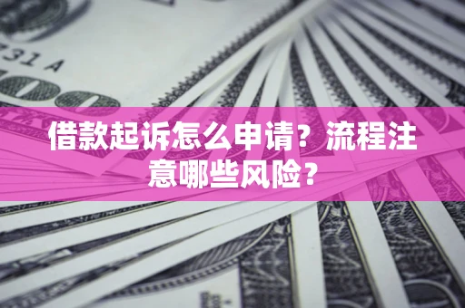 济南借款起诉怎么申请？流程注意哪些风险？