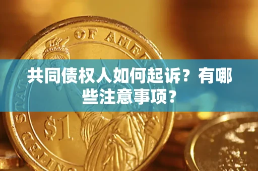 济南共同债权人如何起诉？有哪些注意事项？