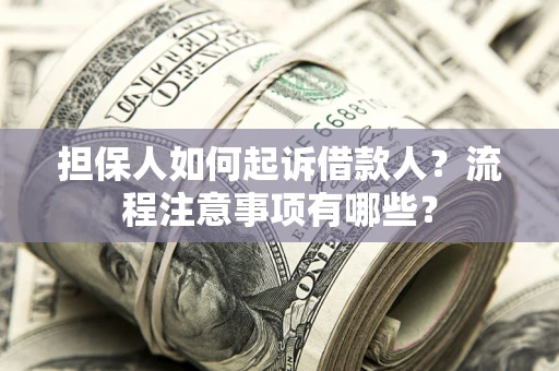 济南担保人如何起诉借款人？流程注意事项有哪些？